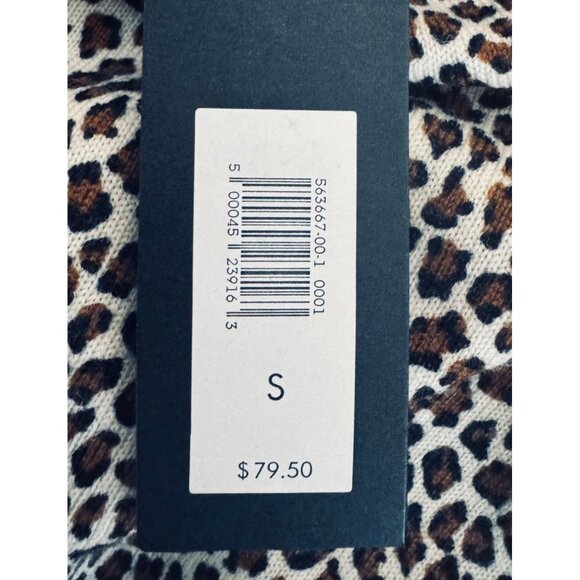 NWT Banana Republic Small Leopard Print V-Neck Merino Wool Sweater - Picture 11 of 15